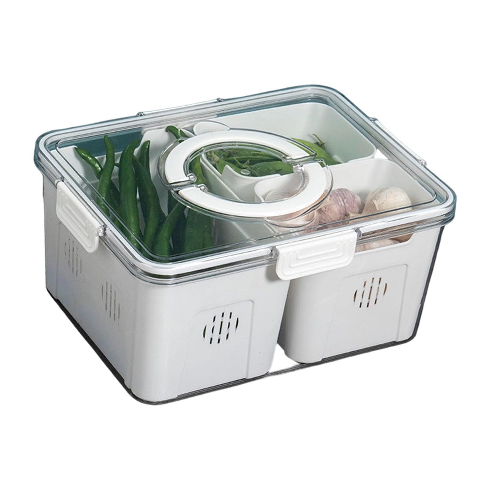 Tsophreniq Easy Maintenances Divided Food Storage Box PET PP Construction for Various Culinary Needs Clear Storage Box