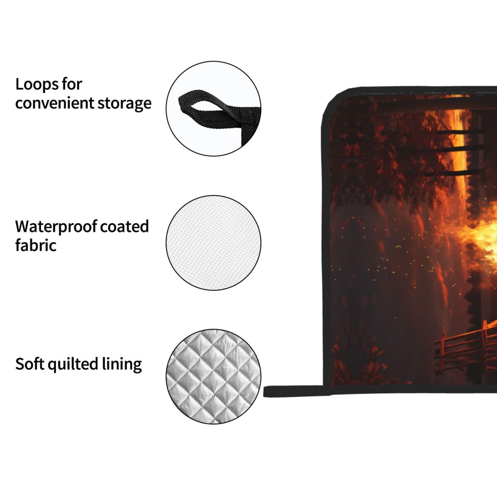 BROLEO Topflappen Set Mit Vulkan-Motiv - 2-teilig, Extra Dick & Hitzebeständig