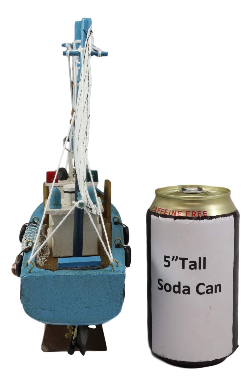 Ebros 6.25" Long Colorful Wooden Handicraft Nautical Ocean Marine Trawler Fishing Boat Model