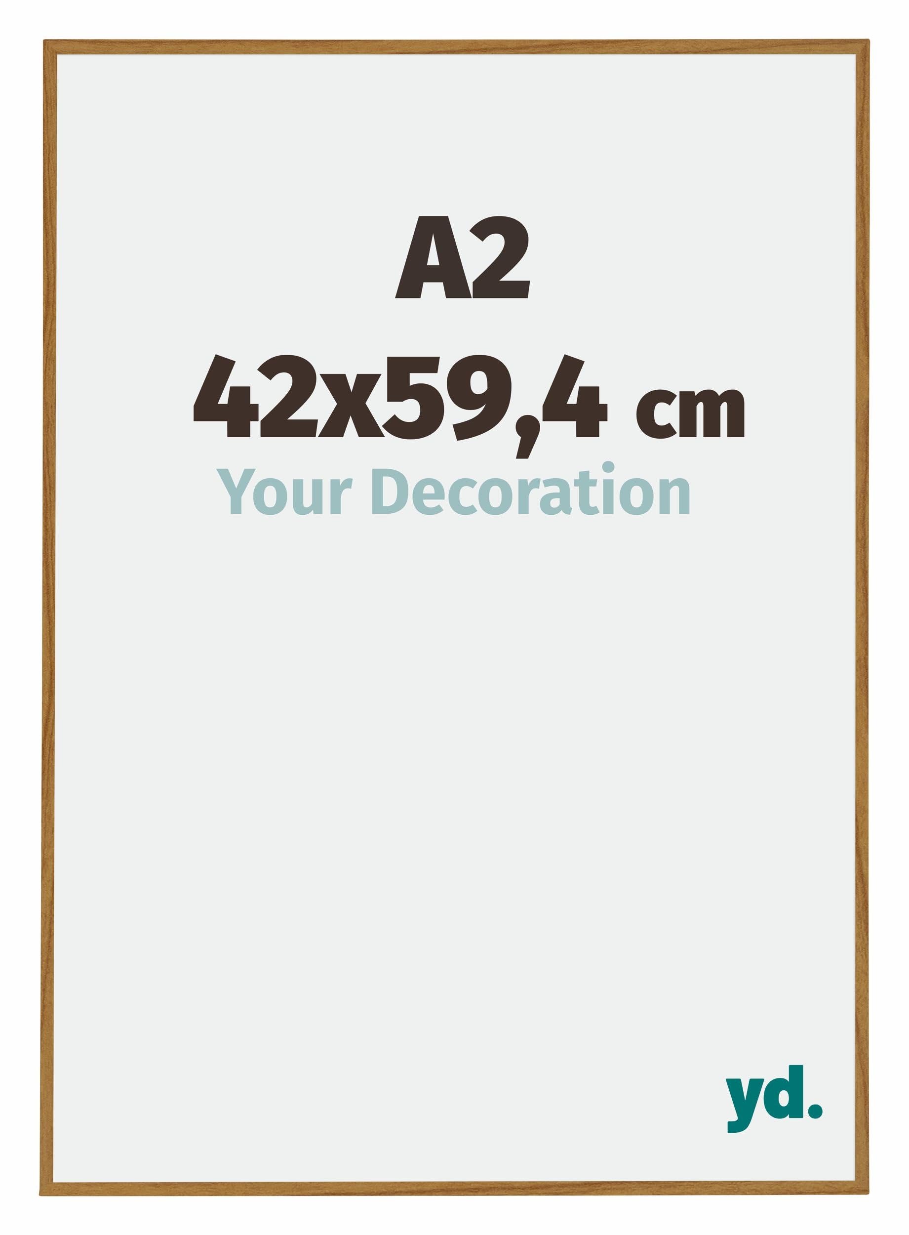 yd. Your Decoration - Bilderrahmen DIN A2 42x59.4 cm - Buche Hell - Bilderrahmen aus Kunststoff mit Acrylglas - Antireflex - DIN A2 42x59.4 Rahmen - Evry
