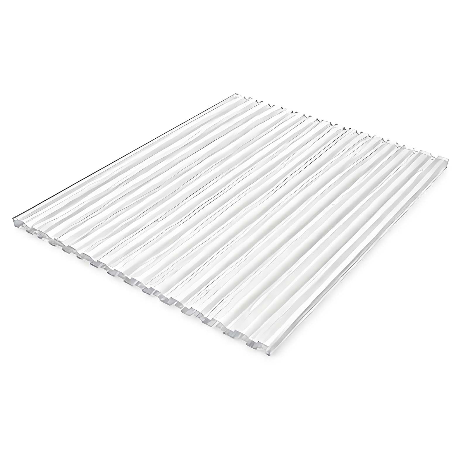 WOFDALY 3mm Fluted Acrylic Sheet Clear Textured Plastic Panel for Window Inserts Cabinet Door Panels Retail Displays and Home Improvement Projects,400x500mm