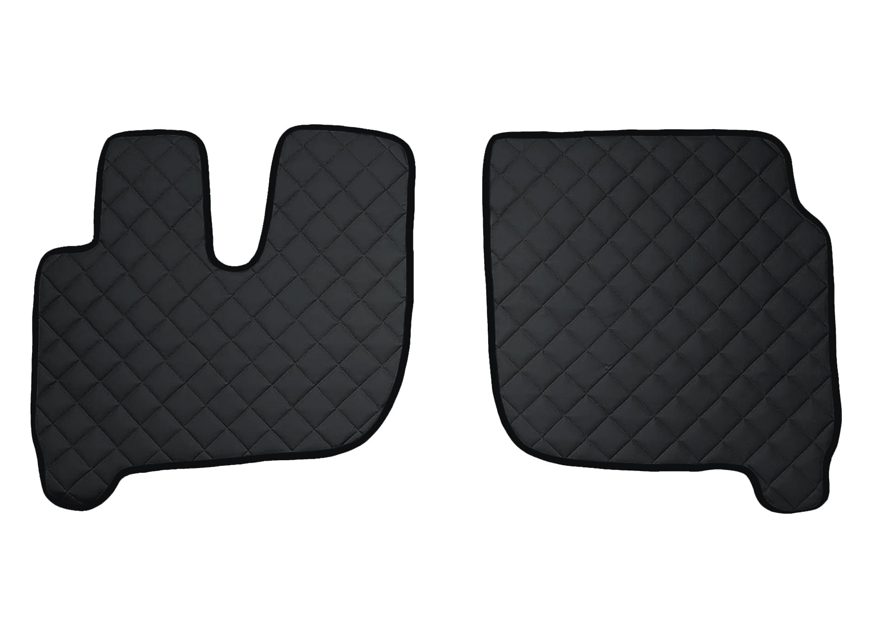 Set Tappetini Ecopelle Blu Per Iveco Stralis Hi-Way 2013+ (Cambio Automatico, Guida A Sinistra) - 3 Pezzi