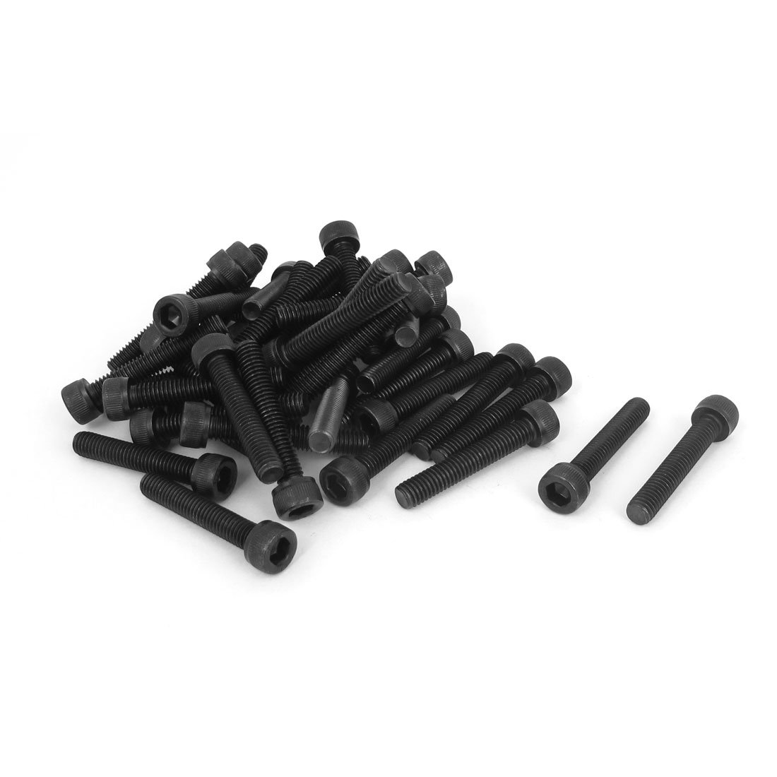 Uxcell Black Sourcingmap M6 X 35Mm Hex Bolt Socket Head Cap Machine Screws 40Pcs