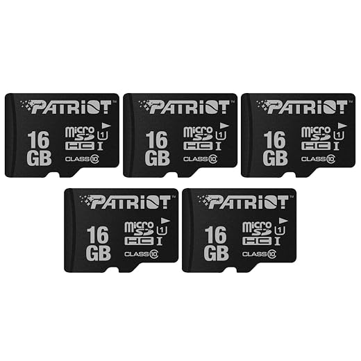 Patriot LX Series 16GB Micro SDHC Class 10 Memory Card - UHS-I U1-5 Pack - PSF16GMDC105