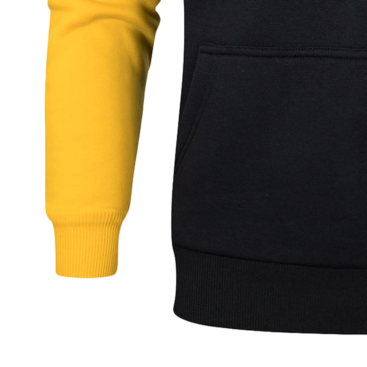 Men's Fleece Color Block Pullover Hoodies Slim Fit Drawstring Hooded Sweatshirt Casual Long Sleeve Gym Hoodie (Black,Large) : Industrial & Scientific