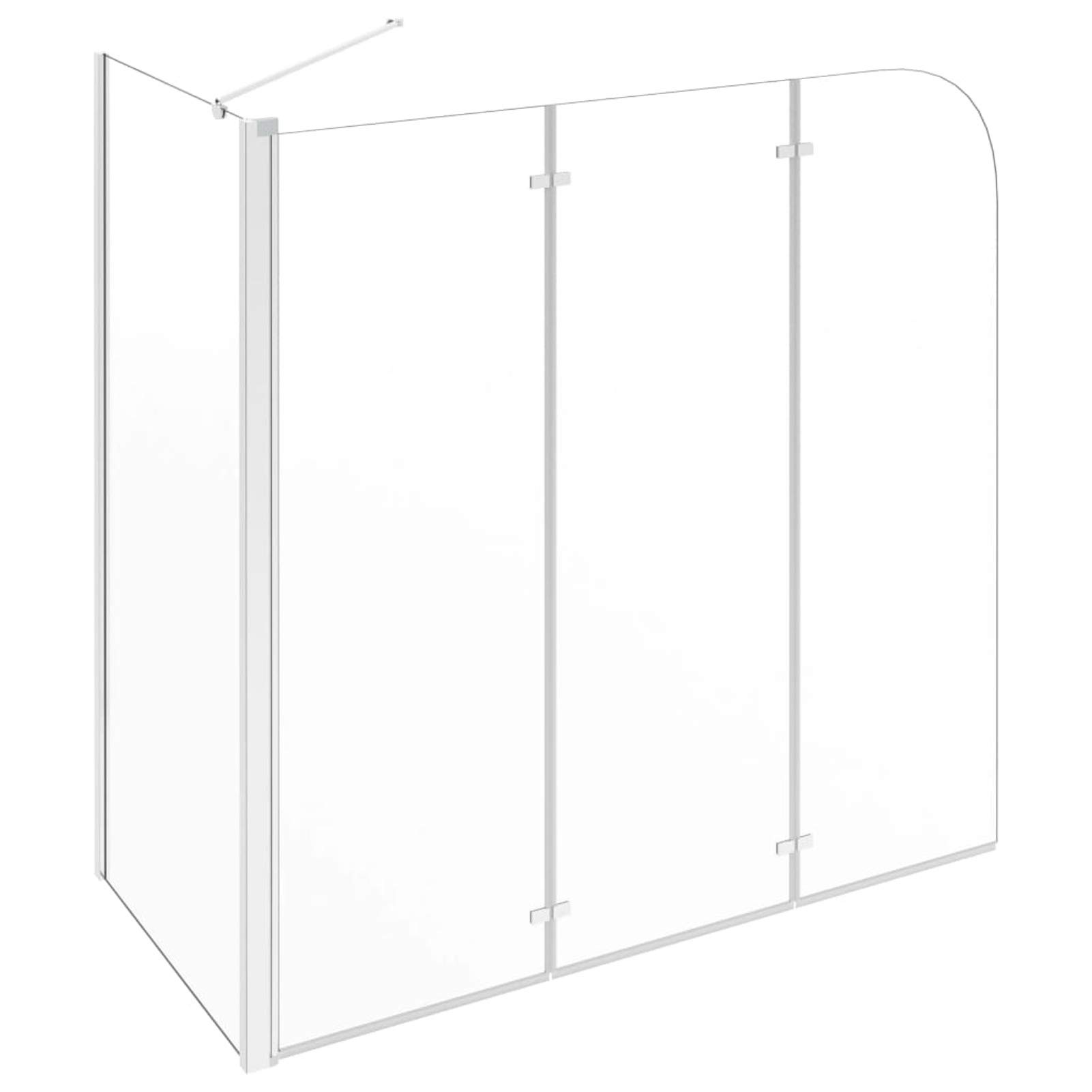 Mampara de Ducha de Vidrio Templado Transparente 120x69x130 cm, Mampara Bañera, Mampara Baño Ducha, Cabina De Ducha, Mampara Baño
