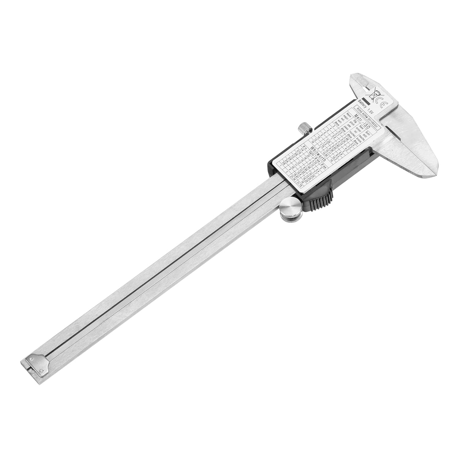 MTX Electronic Vernier Caliper showing components