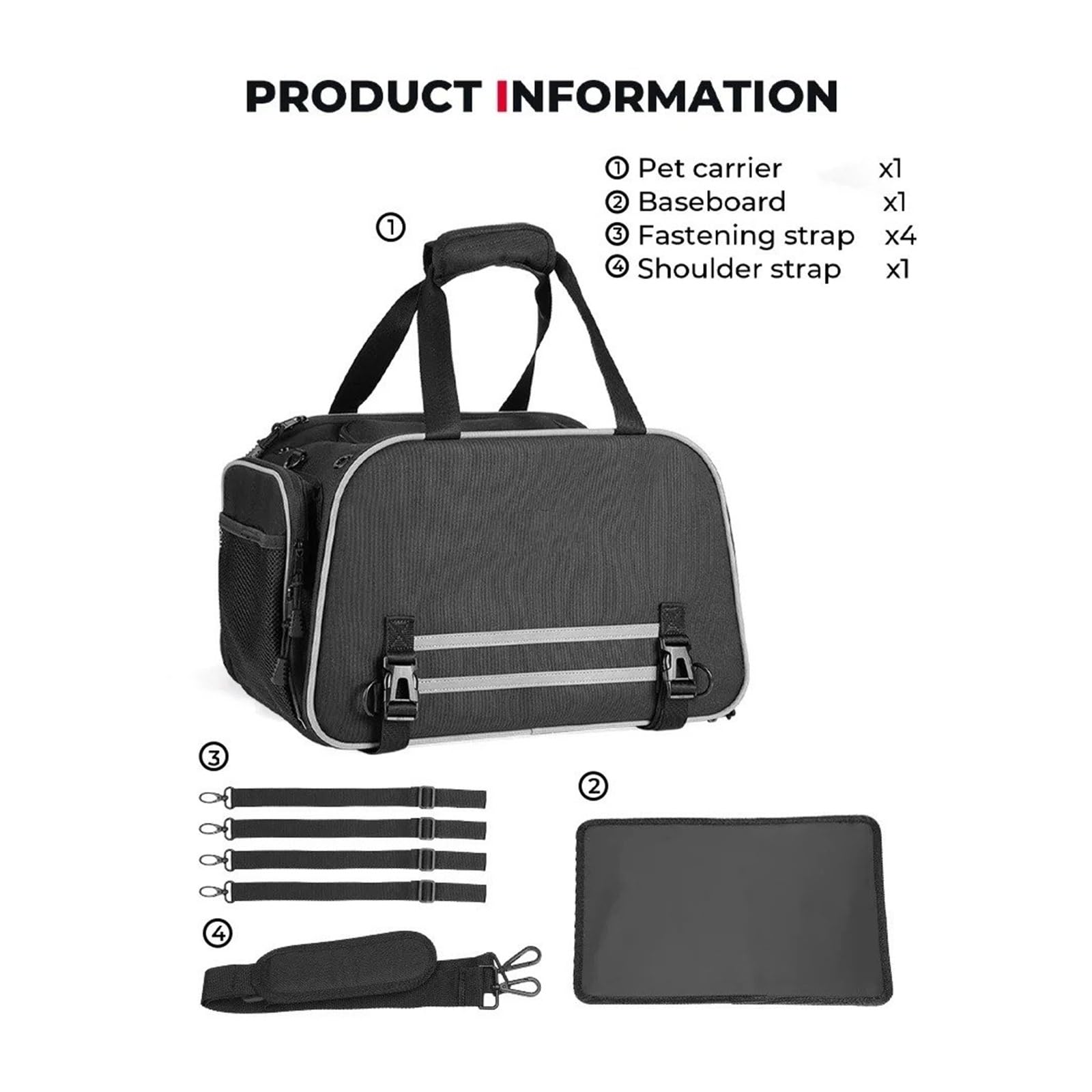 Sac de moto pour animaux domestiques, sac de transport pour chiens et chats, portable, de voyage, porte-bagages et siège passager