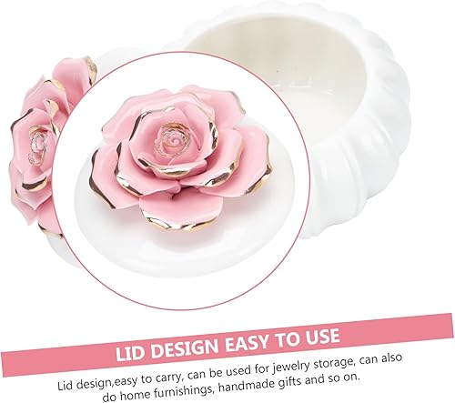 Miniatura 5 de DECHOUS Joyero de cerámica, tarro de cerámica para galletas, tarro de condimentos, tarro de almacenamiento de cerámica, tarro de tanque de