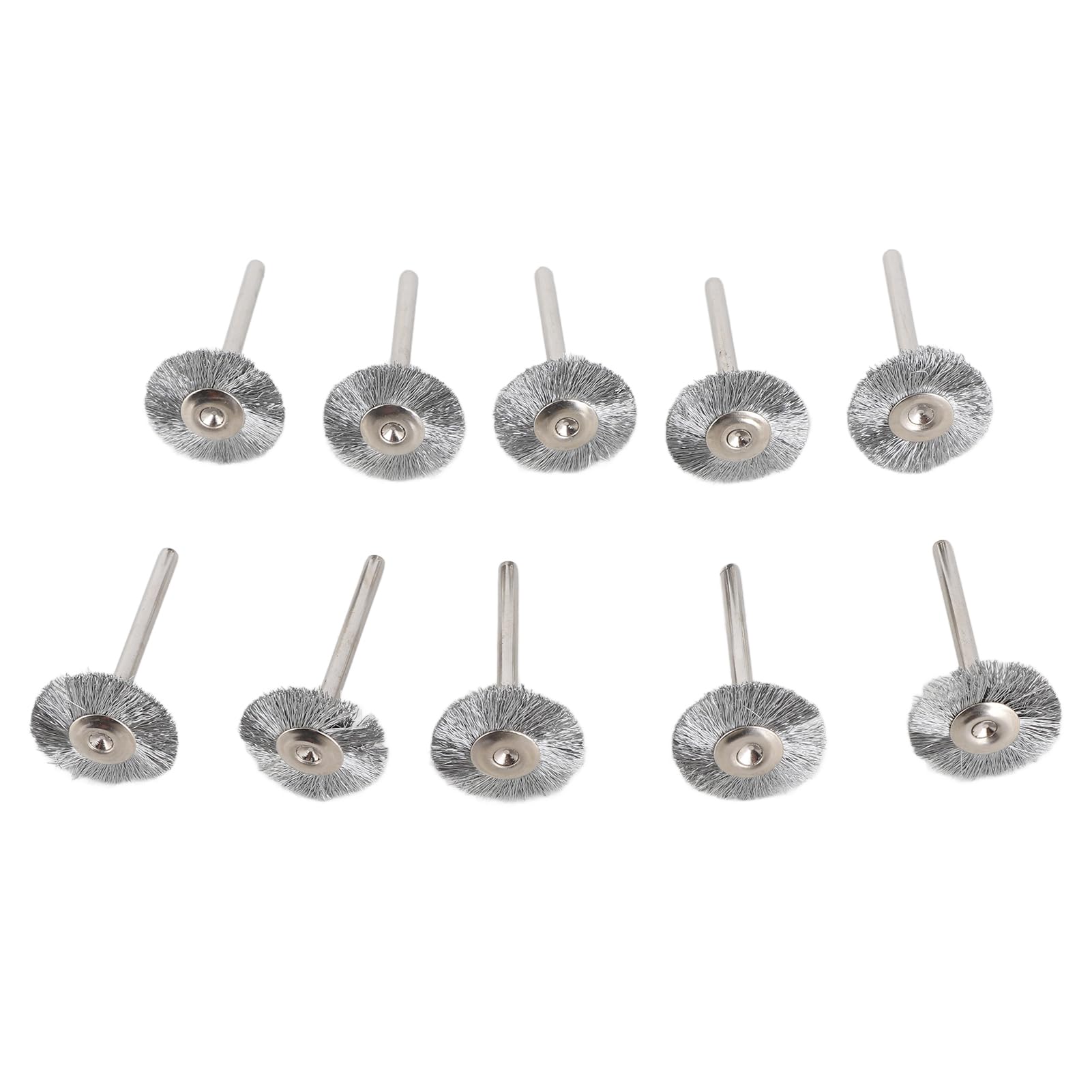 Respicefinem 10Pcs 22mm Mini Stainless Steel Wire Brush Polishing Wheel for Grinder Rotary Tool Small Size Great Polishing Effect High Efficiency Ideal for Small Area Treatment