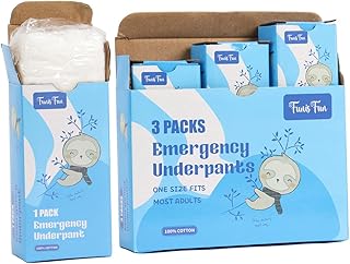 3 Packs Emergency Underpants in a Box Instant Undies Travel out Emergency Underwear Funny Gag Gift Prank White Elephant Gift Exchange