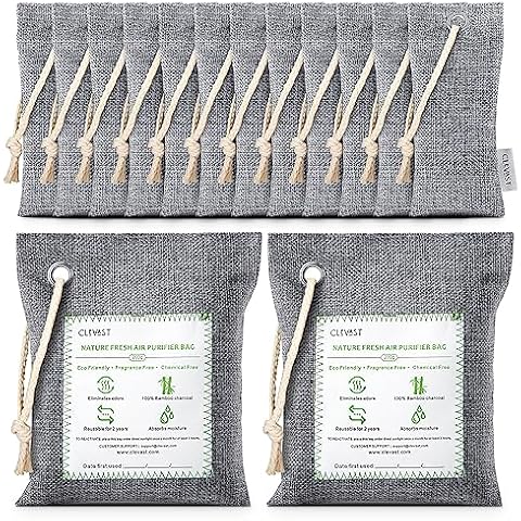 CLEVAST Bamboo Charcoal Odour Eliminator Bags Cover