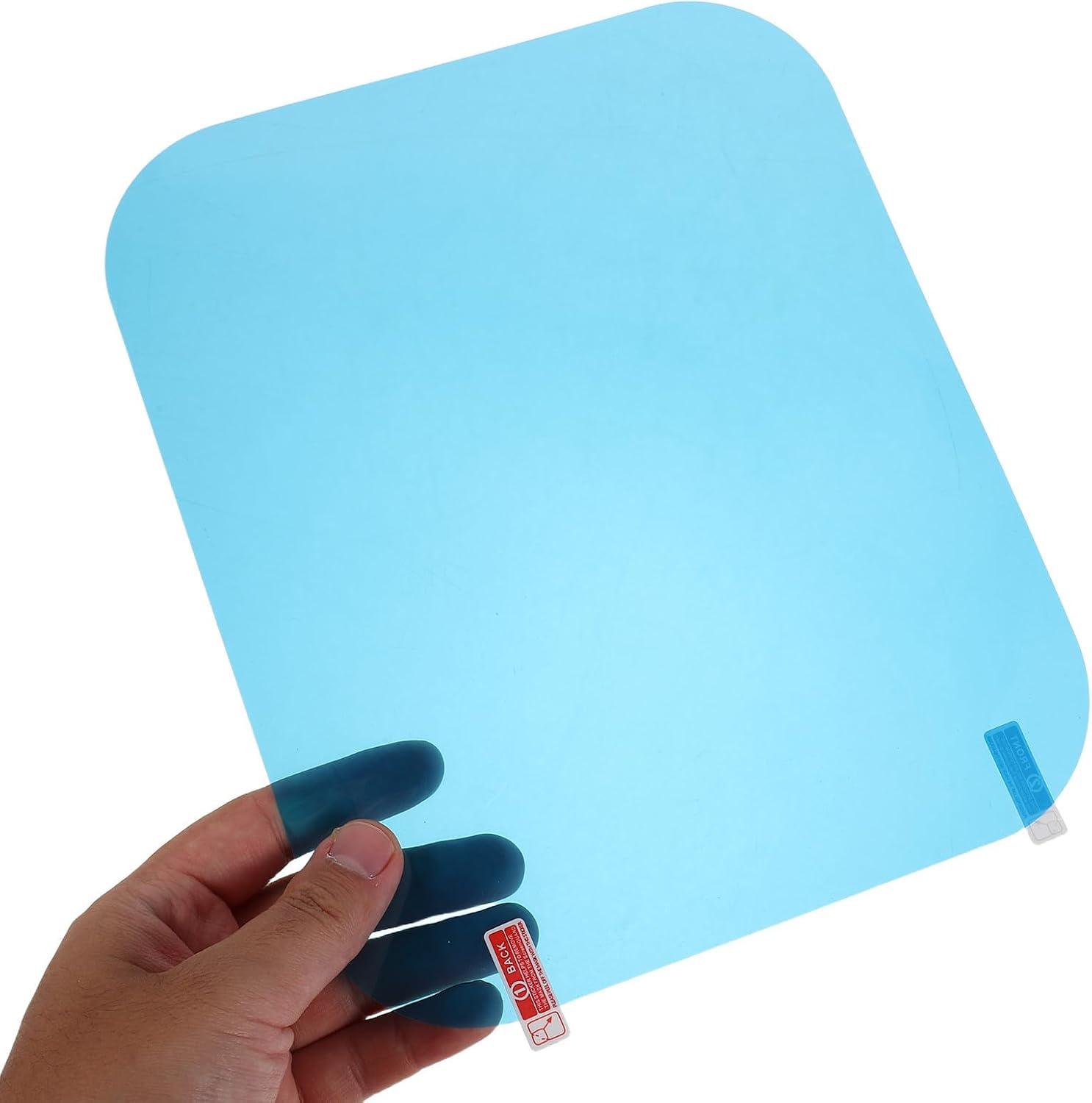 Anti-Fog Shower Mirror Film with Adhesive Backing, Pet Square Protective Film for Bathroom and Makeup Mirrors, Maintenance-Free Waterproof Defogger for Shower Use
