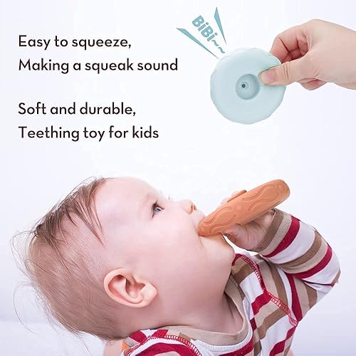 Miniatura 6 de Mini Tudou Juego de bloques para bebés y círculos apilables, juguetes educativos de construcción y dentición para bebés, juguetes educativos para