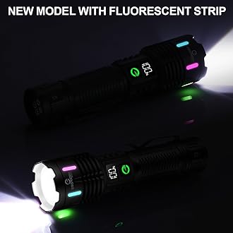 Esgreen Rechargeable Flashlights High Lumens 10000 Single 2 Modes, Super Bright LED Flashlight USB C Long Distance 3280ft, Powerful Long Lasting 10H Heavy Duty Strong Flash Light for Camping Hiking