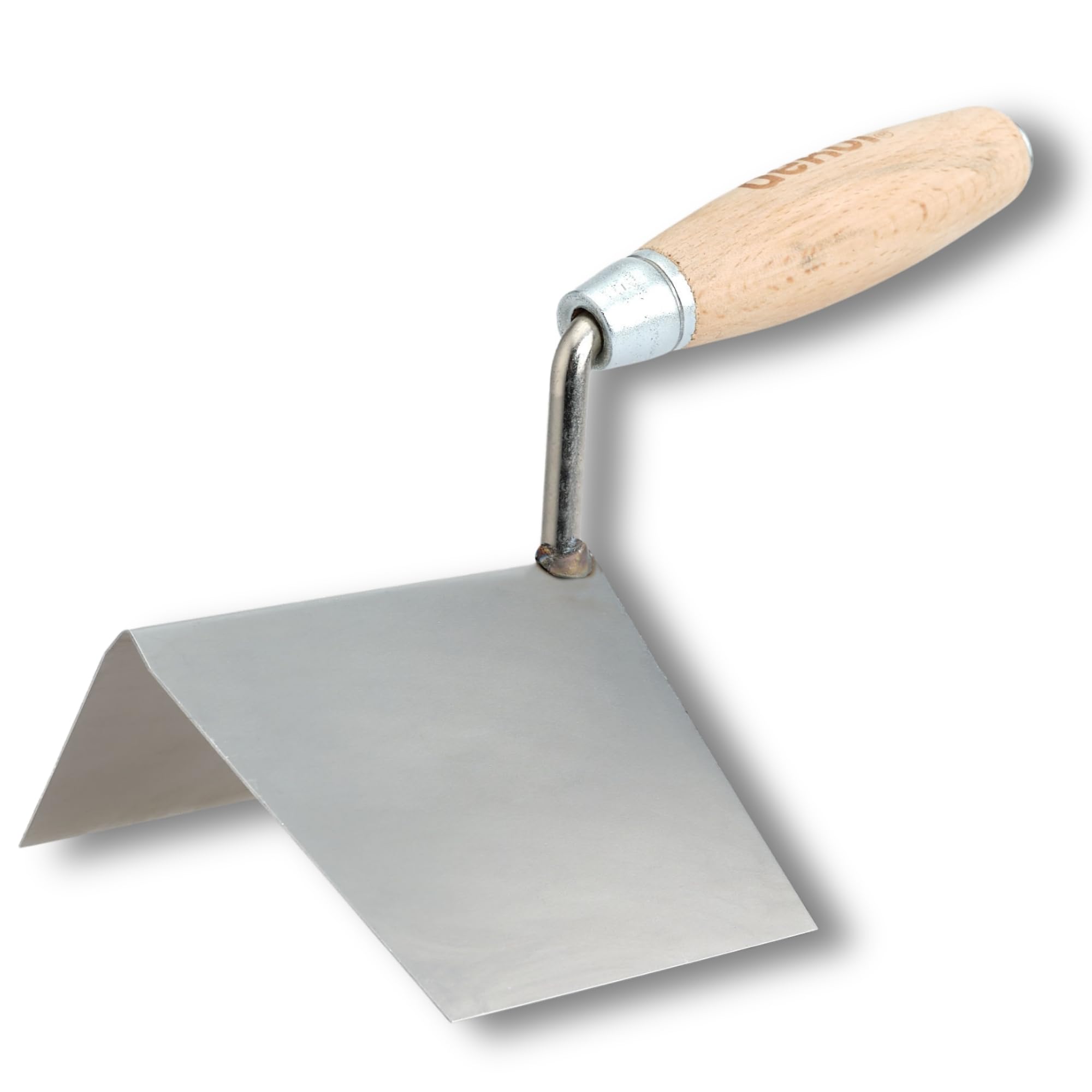 DEKOR External Angle Corner Trowel - Size 4" x 5" - German Stainless Steel Concrete Trowel for Drywall Tools - Made in Europe - Drywall Knife for