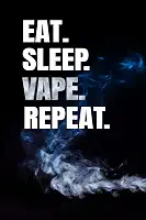 Eat Sleep Vape Repeat: E Juice Vaping Review Blank Log Notebook