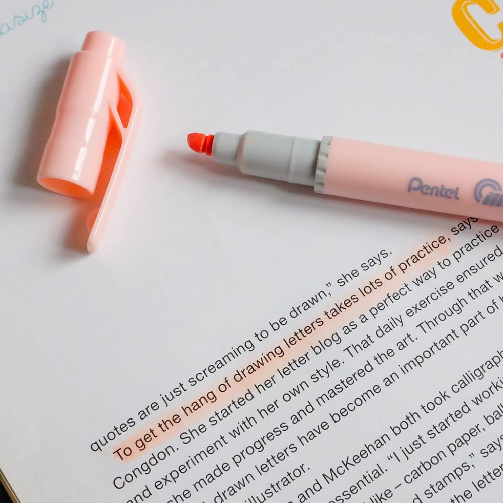 Pentel Illumina Flex SLW11 Textmarker mit Doppelspitze, säurefrei und lichtbeständig, schnell trocknend, für Schule und Büro, 8 Farbtöne