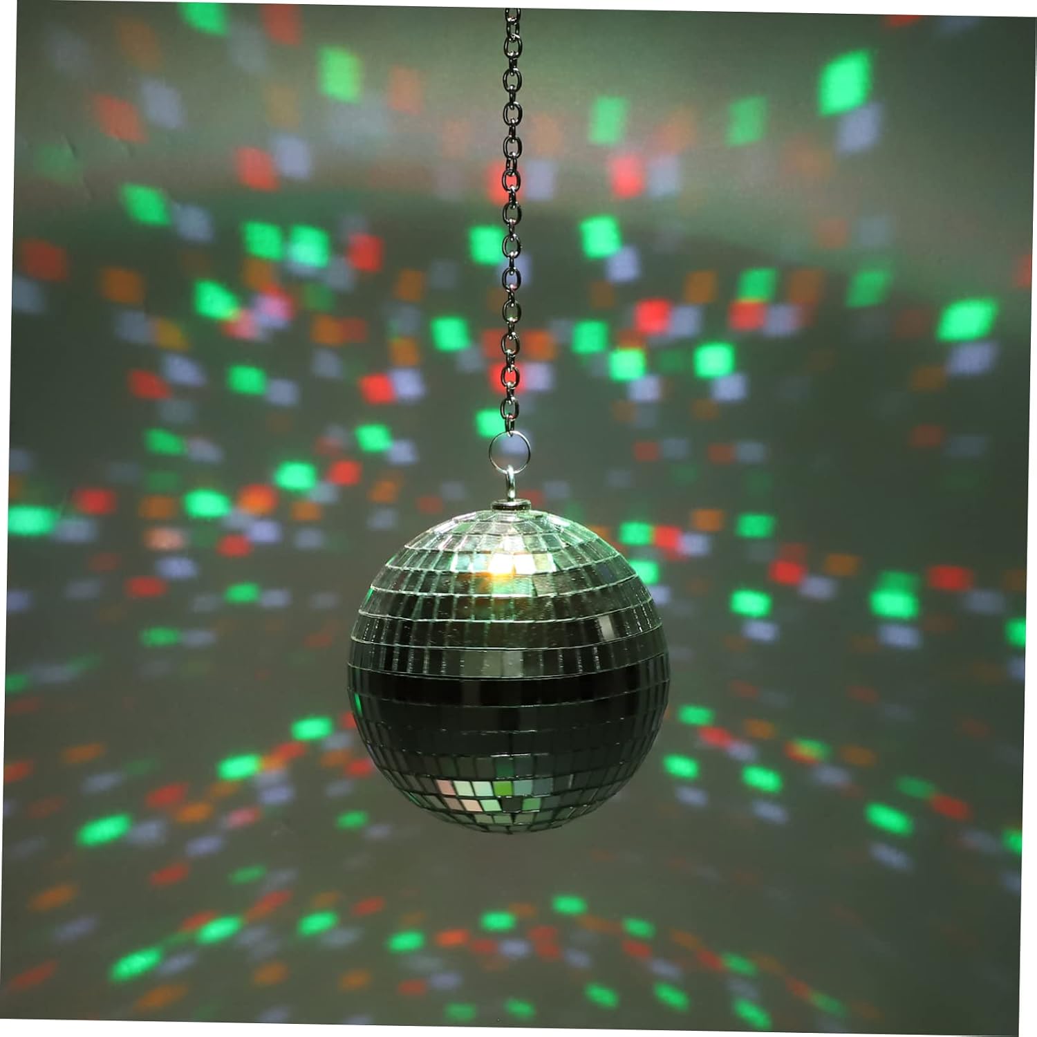 Uonlytech Rotatable Disco Ball Light Mirror Ball Motor for Party Stage Bar Club Decoration Lightweight Plastic Hanging Spotlight for Window Wedding Performance