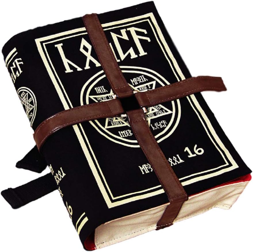 GK-O Anime Cosplay Magic Book Canvas PU Shoulder Bag Cross Body Bags Unisex Backpack