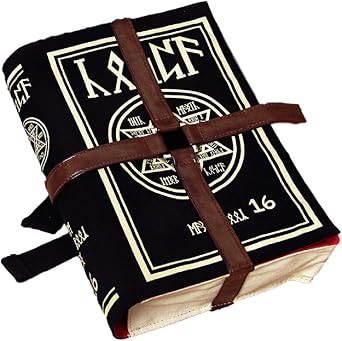 GK-O Magic Book Crossbody Bag Canvas PU Shoulder Bag Cosplay Unisex | Magic book crossbody bag with a unique fantasy design for durability and everyday use.