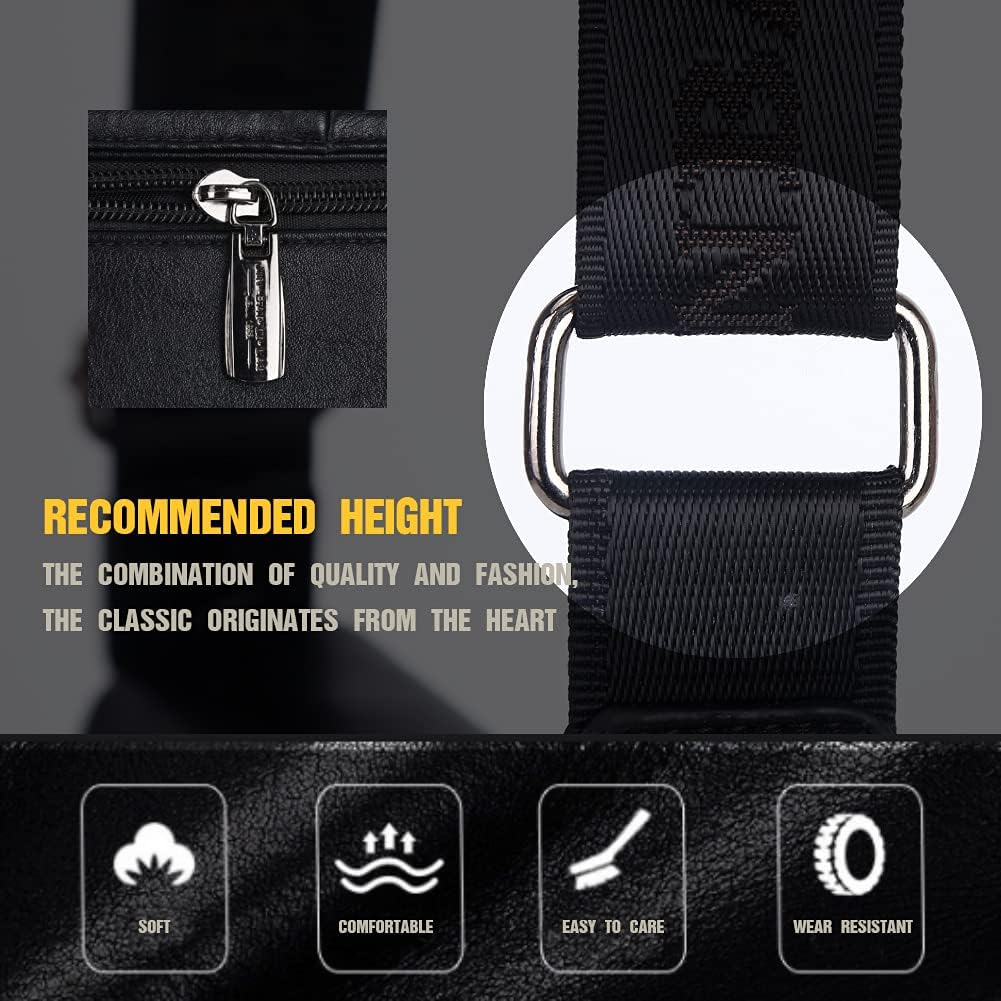 Leathario Men's Crossbody Bag, Vegan Leather, Shoulder Purse Side Sling Satchel, Small Messenger for Travel Work Daily - Image 5