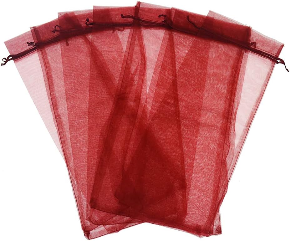 Bezall 20Pcs Organza Wine Bags for Wine Bottles Mesh Drawstring Wine Gift Bags, Wine Bottle Covers for Christmas Wedding - Image 4