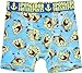 Bioworld Spongebob Squarepants Youth Boys' Athletic Boxer Briefs, 4-Pack, 8 Yellow/Blue