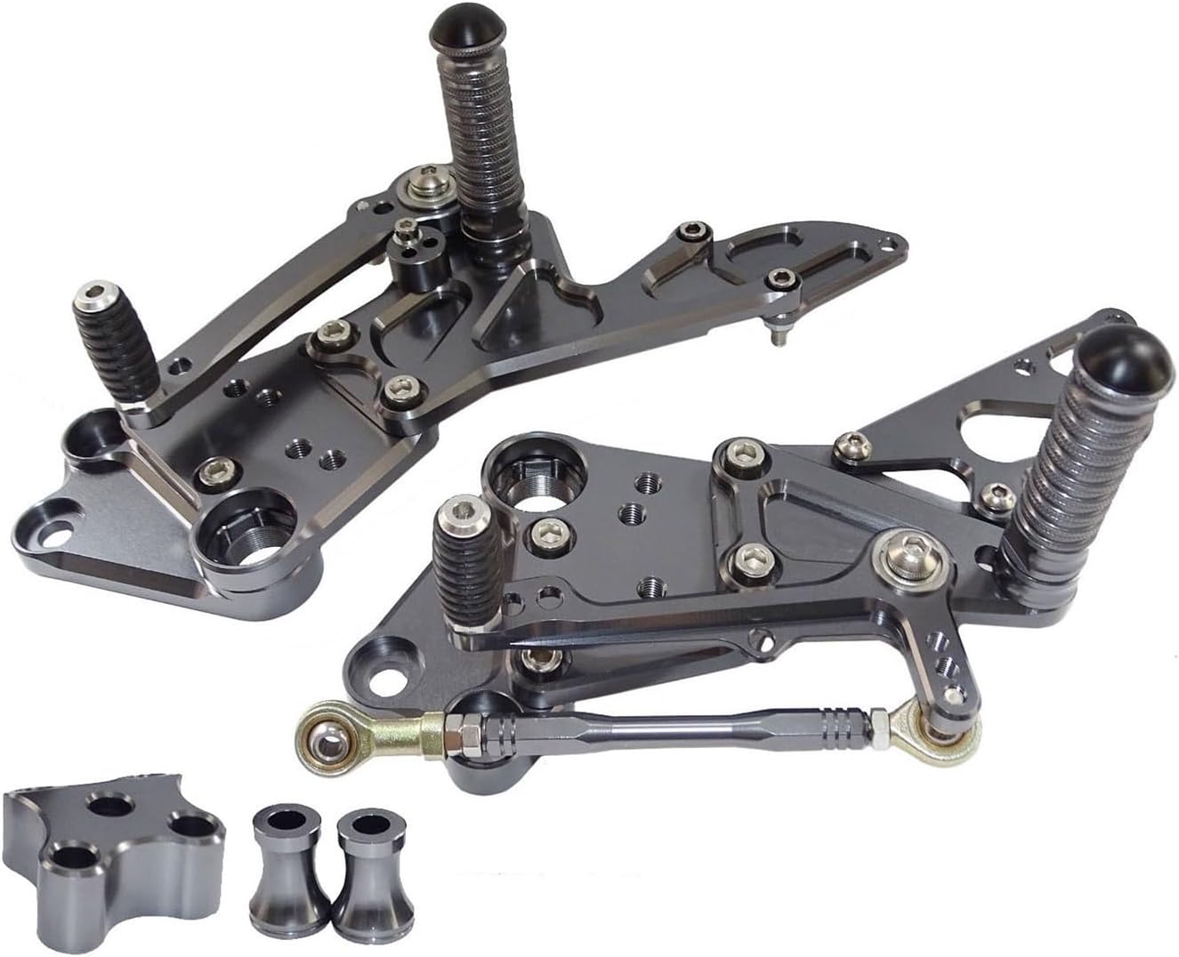 Motorcycle Pedal Motorcycle Adjustable Rearset Floor Boards Pedal Fit for K-tm Fit for Duke 125 200 390 2013-2017 Universal(Black) (Gray)