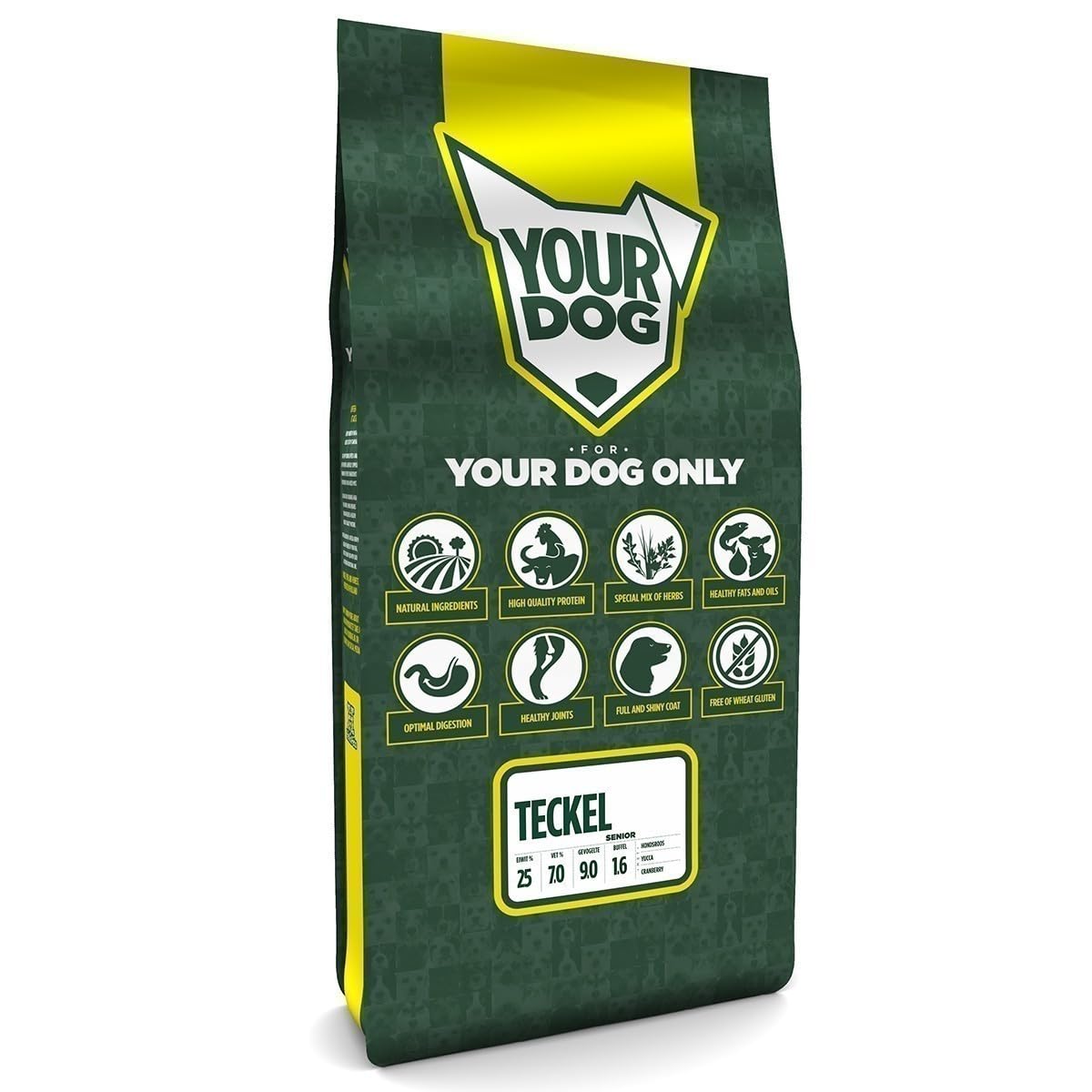 Yourdog 12 kg prostokątny Senior Hondenvoer