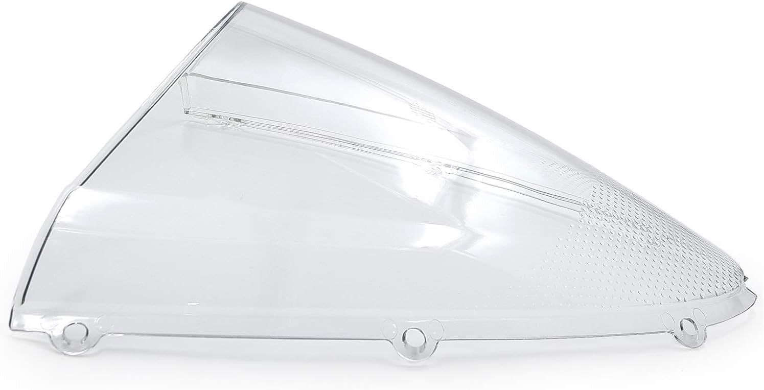 SMT- Clear Double Bubble Windscreen Windshield For Kawasaki ZX6R 05-08 / ZX10R 06-07 [P/N: CFP-1032-3-CL]