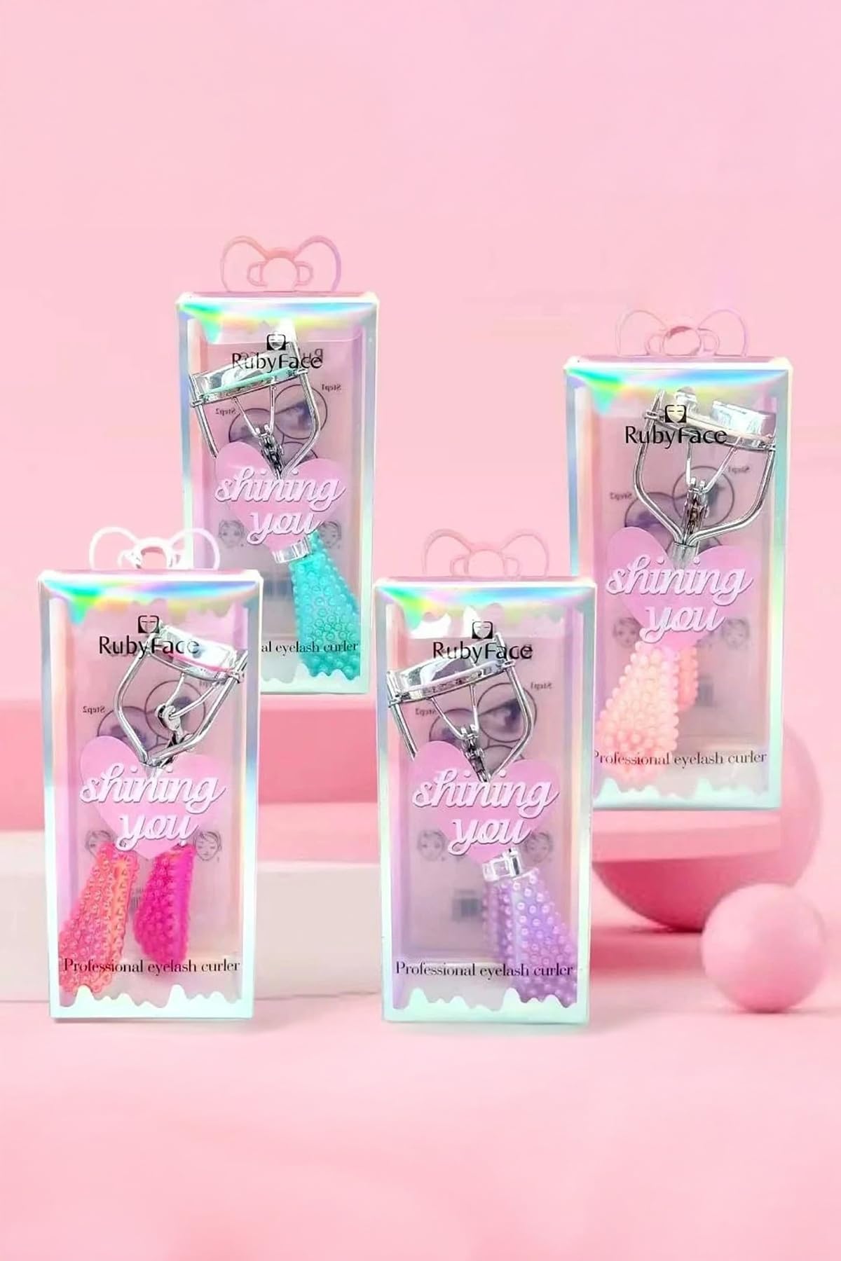 ruby face Kirpik Kıvırma Makası & Kirpik Kıvırıcı Pembe