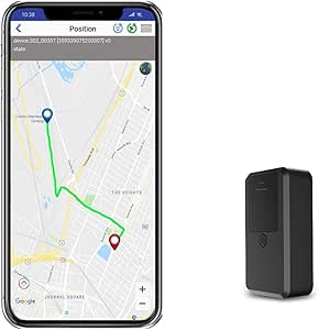 Kimfly Mini Magnetic GPS Tracker with Free App, GPS Locator, Anti-Theft Real-Time GPS Tracking, for Your Bag, Wallet, School Bag, Children, Cars