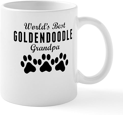 CafePress World's Best Goldendoodle Grandpa Mugs - Taza de café de cerámica, taza de té de 11 onzas CafePress World's Best Goldendoodle Grandpa Mugs - Taza de café de cerámica, taza de té de 11 onzas