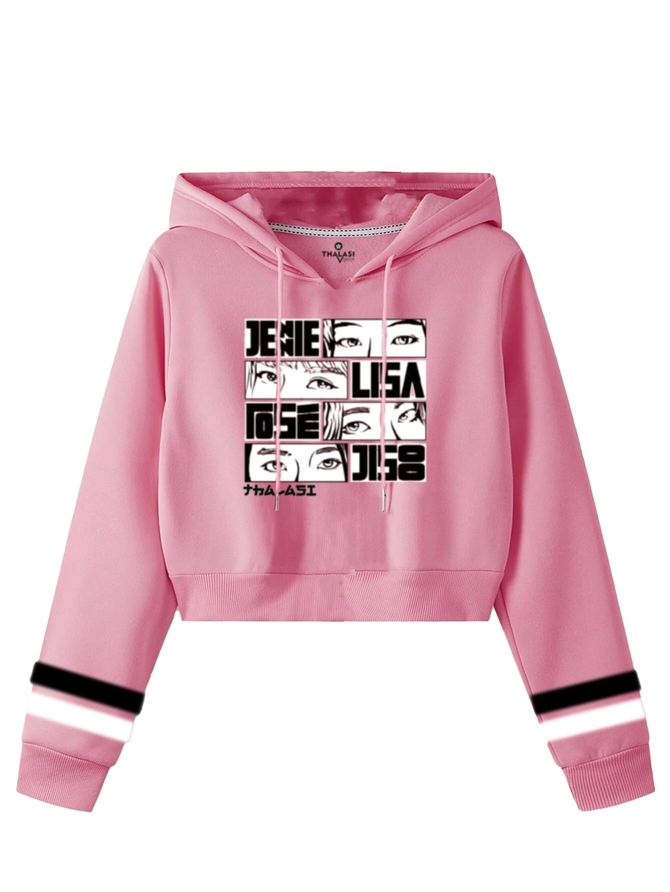 BLACKPINK フーディ　Mサイズ Buy THALASI Men's Cotton Blend Neck Hooded Sweatshirt
