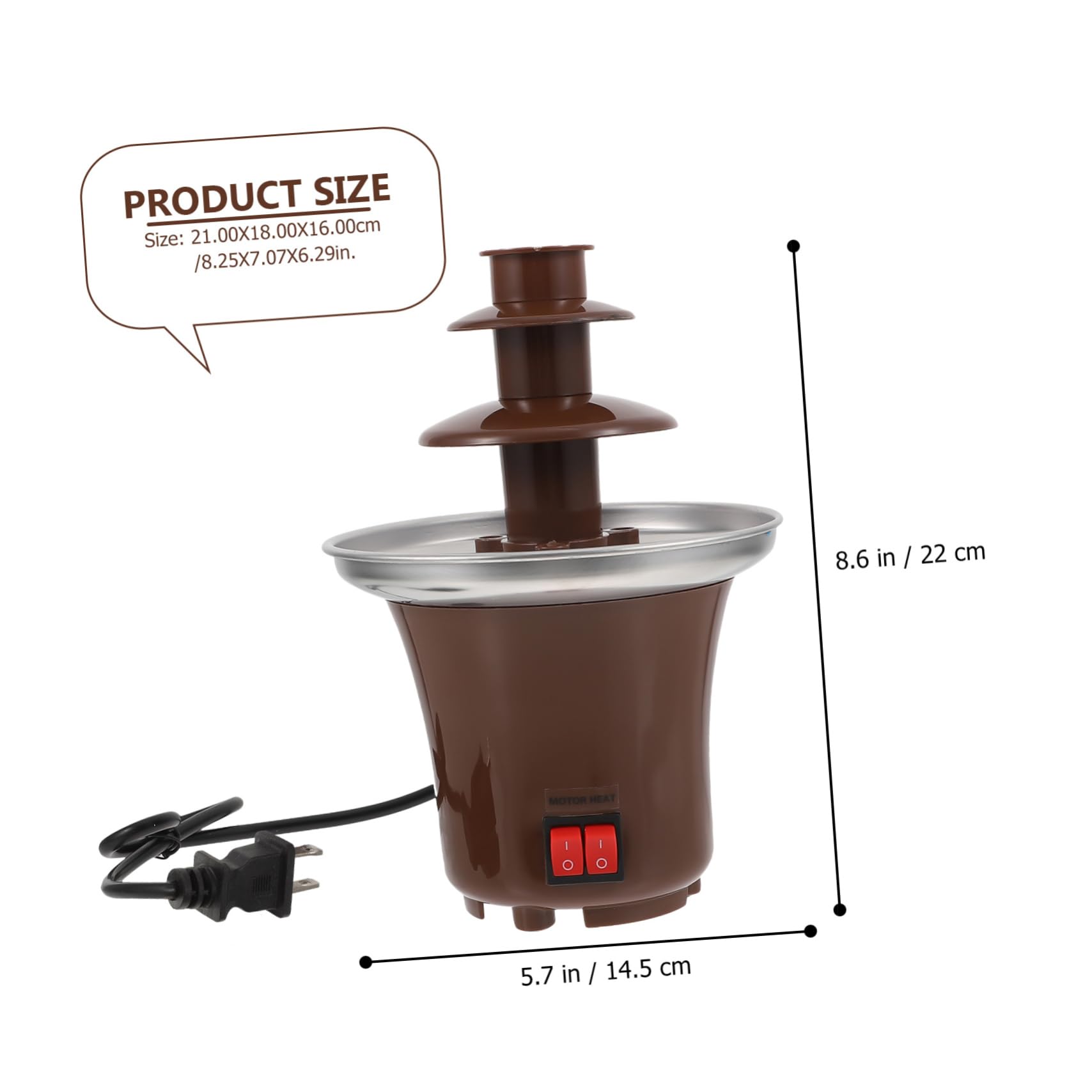 Unomor Chocolate Fountain Maker Electric Chocolate Melting Machine for Parties Easy Assemble and Cleanup for Birthdays Weddings Family Gatherings and Events