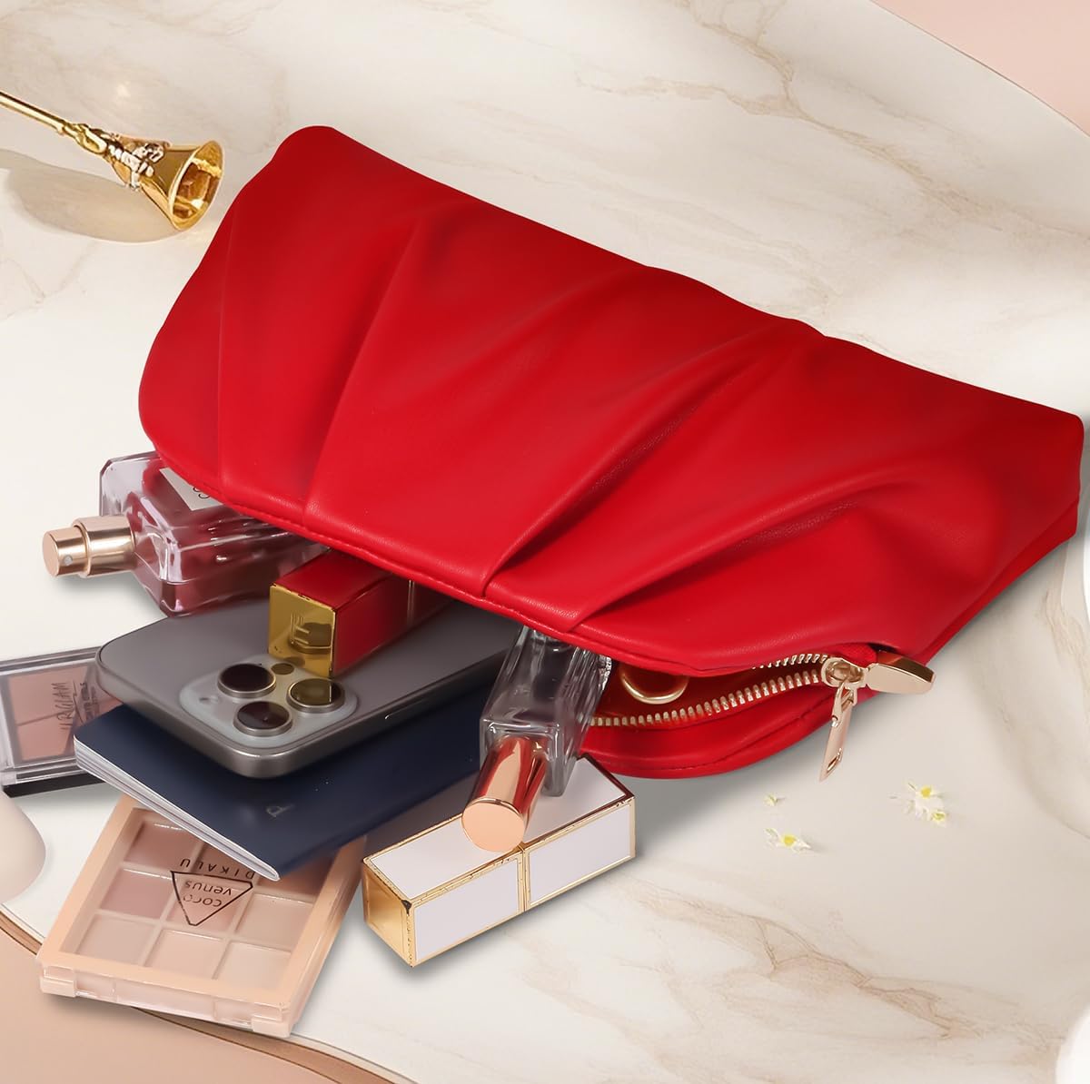 lovyoCoCo Clutch Purse for Women Soft Pleated PU Wedding Clutch, Elegant Evening Bag for Galas, Proms,Cocktail Parties - Image 7