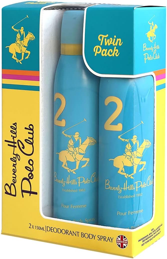 Beverly Hills Polo ClubNo. 2 Deodorant For Women 2 X 150Ml