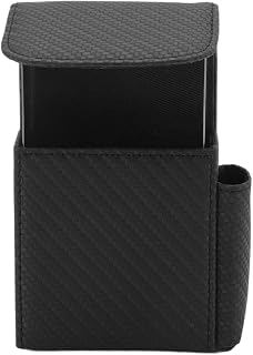 Pu Leather Cigarette Pu Leather Cigarette Pattern Cigarette Lighter Holder with Business Card for Box Case Multifunctional Woven Flip for Business Travel