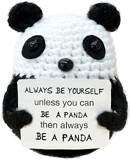 Crochet Emotional Support Panda-Handmade Mental Health Gifts for Friends,Family-Uplifting Gifts for Grandpa,Grandma Mom,Dad,Teens