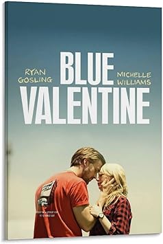 Amazon ブルーバレンタイン愛ロマンチックな映画のポスター キャンバスポスター寝室の装飾スポーツ風景オフィスルームの装飾ギフト キャンバスポスター壁アートの装飾リビングルームの寝室の装飾のための絵画の印刷 12x18inch 30x45cm ウォールステッカー オンライン通販