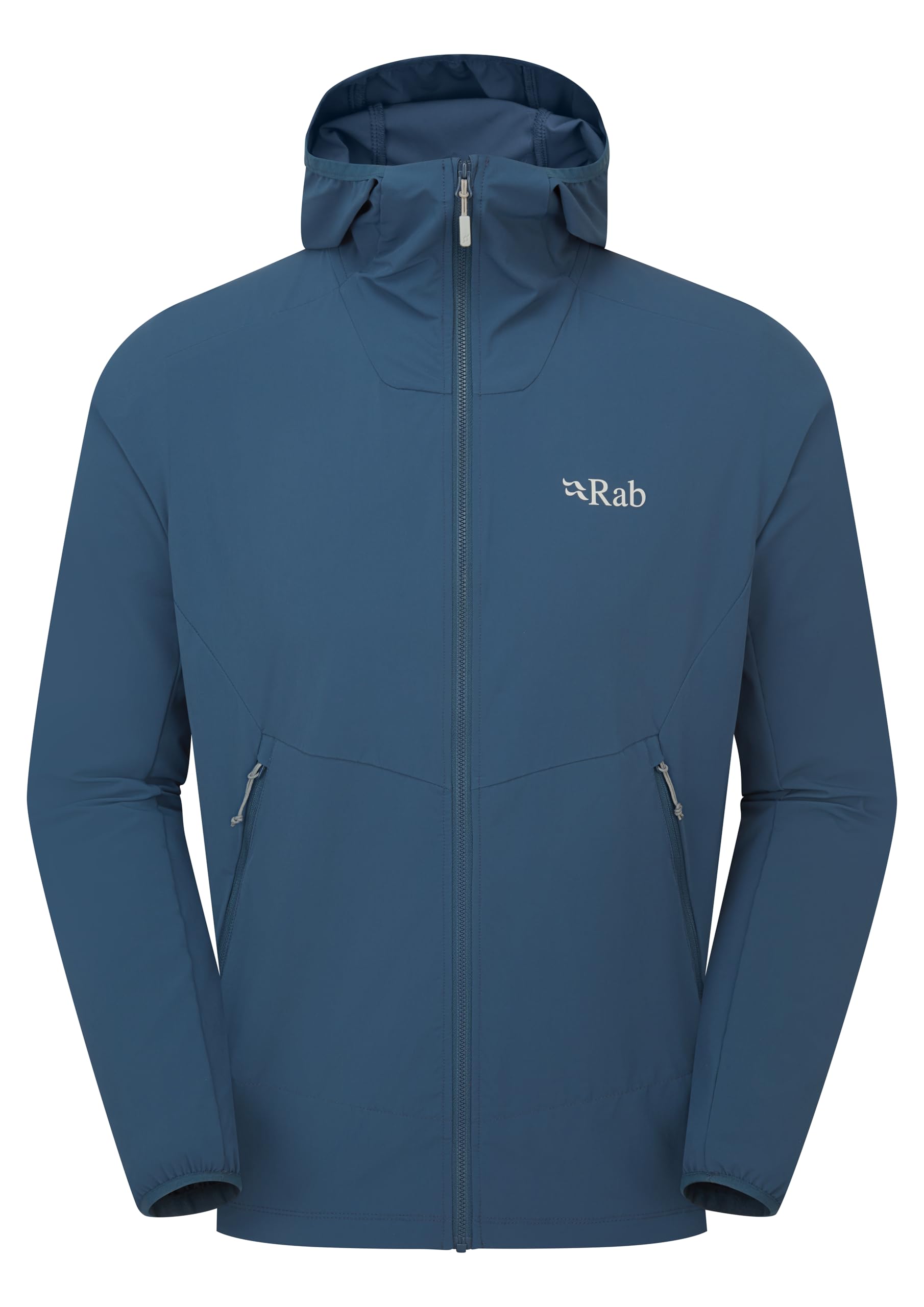 Rab Men's Borealis Hoody Jacket - Lightweight Water-Repellent Coat for Hiking & Climbing - Tempest Blue - Small