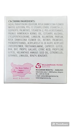 Miniatura 5 de Rose Crema facial de noche búlgara con aceite natural, cuidado de la piel hidratante y rejuvenecedor, crema de noche revitalizante de agua, crema