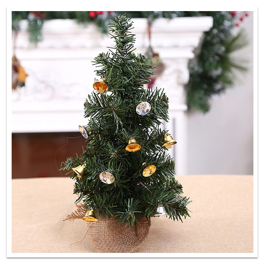 Youmen 60 Pcs Campanas de Navidad Doradas Plata Cascabeles para Árbol Decoración Fiesta