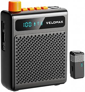 VELOMAX Wireless Voice Amplifier for Teachers with Bluetooth & USB Playback, 3-Mode Portable Personal Speaker, 2600mAh Lon... Price In India