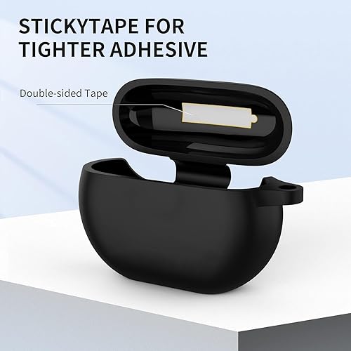 Miniatura 4 de USTIYA Funda para Beats Studio Buds+ 2023Studio Buds 2021 Funda protectora de silicona con funda de llavero (negro)