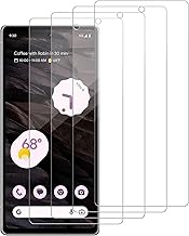 [4 Pack Glass Screen Protector Compatible for Google Pixel 6a / Pixel 7a [9H Hardness]-HD Screen Tempered Glass, Scratch Resistant, Easy Install [Case Friendly] [Bubble Free]