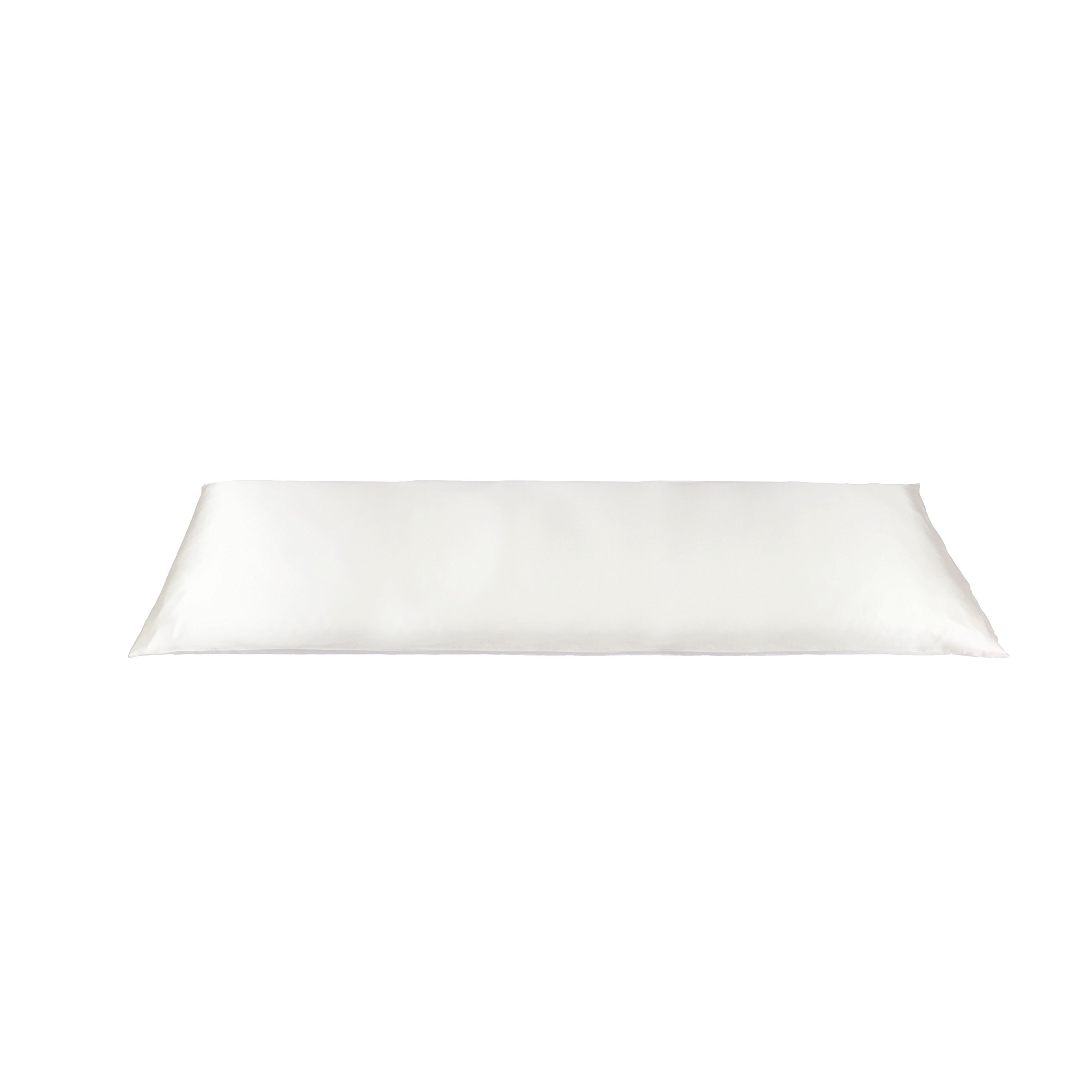 Jasmine Silk 100% Silk King Bolster Pillowcase 50x152cm Envelope Closure - IVORY
