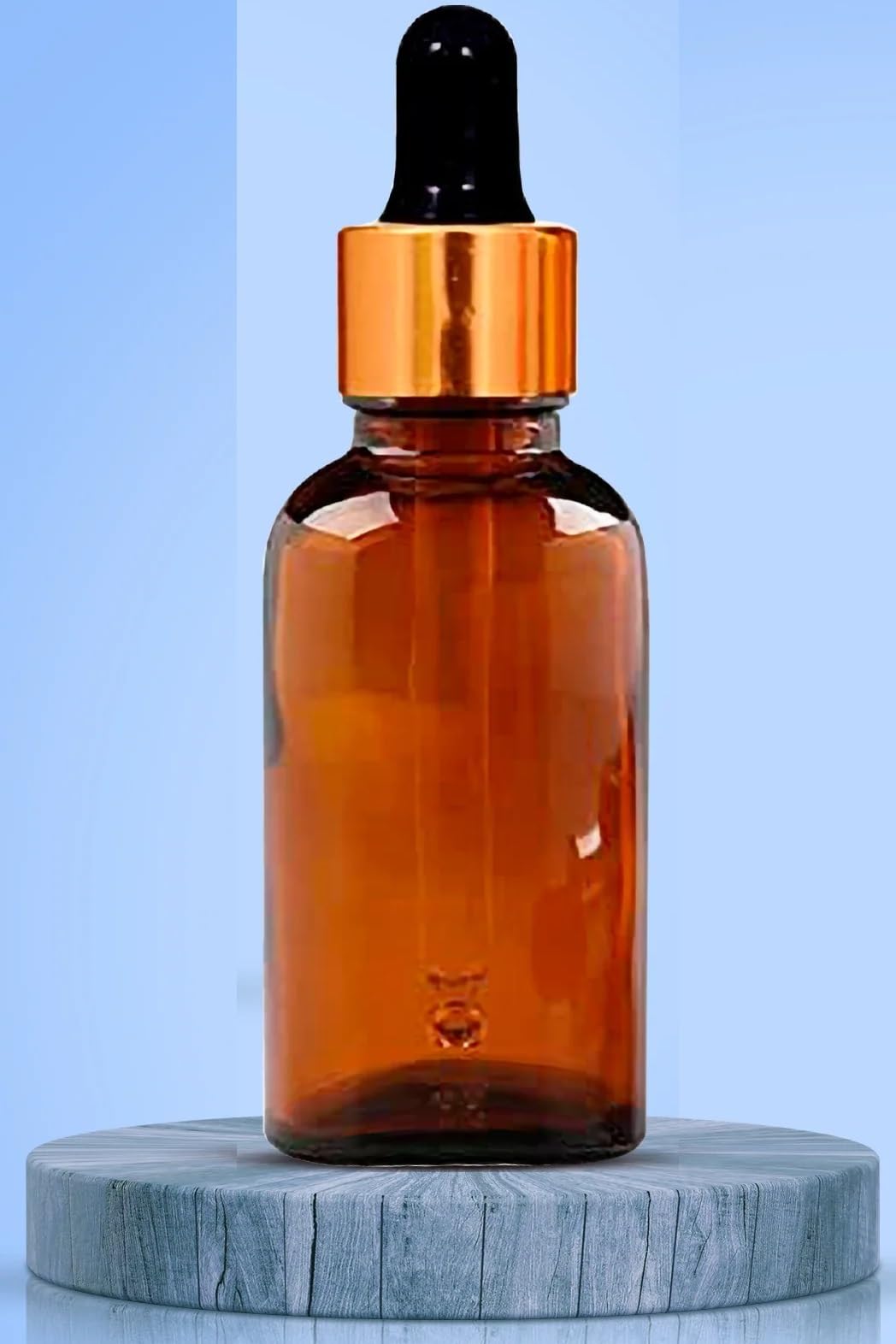 Empty 100 ml Amber Glass Bottle + Dropper + Gold Ring + Black Silicon Teat (Pack of 1) Refillable, Reusable, Leak Proof For Essential Oils, Perfumes Liquid DIY, Cosmetics-image-9