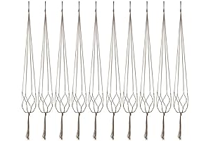10 Pack Hanging Rope Planter Flower Pot Plant Holder Basket Jute Rope...